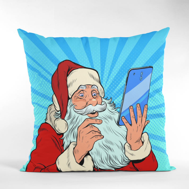 Santa with Smart Phone - Poshipo